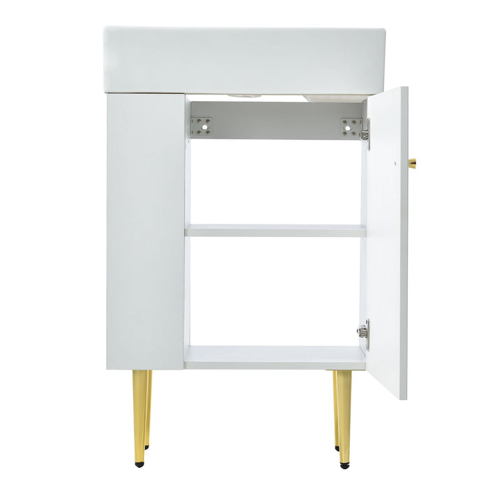 Bathroom Vanity, Combo Cabinet, Bathroom Storage Cabinet, Single Ceramic Sink