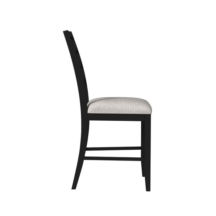 Tulane - 5 Piece Dining Set (Counter Table & 4 Counter Chairs) - Oak & Black