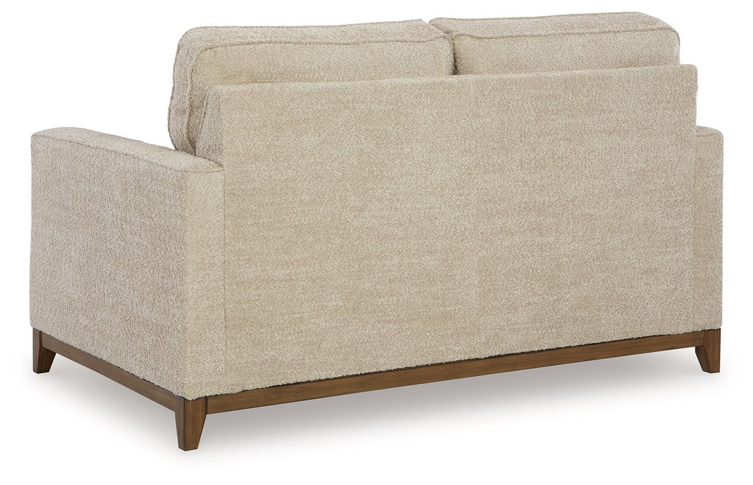 Arendale - Loveseat With Dark Cushions - Desert