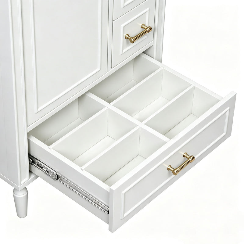 Modern Bathroom Vanity With Sink, Soft Close Doors, 3 Drawers