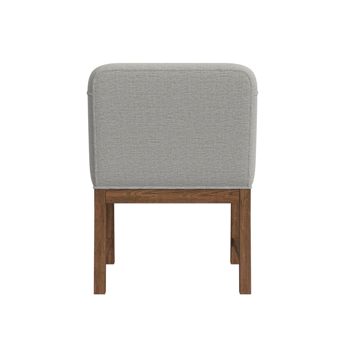 Glinda - Upholstered Fabric Dining Chair (Set of 2) - Brown / Light Gray
