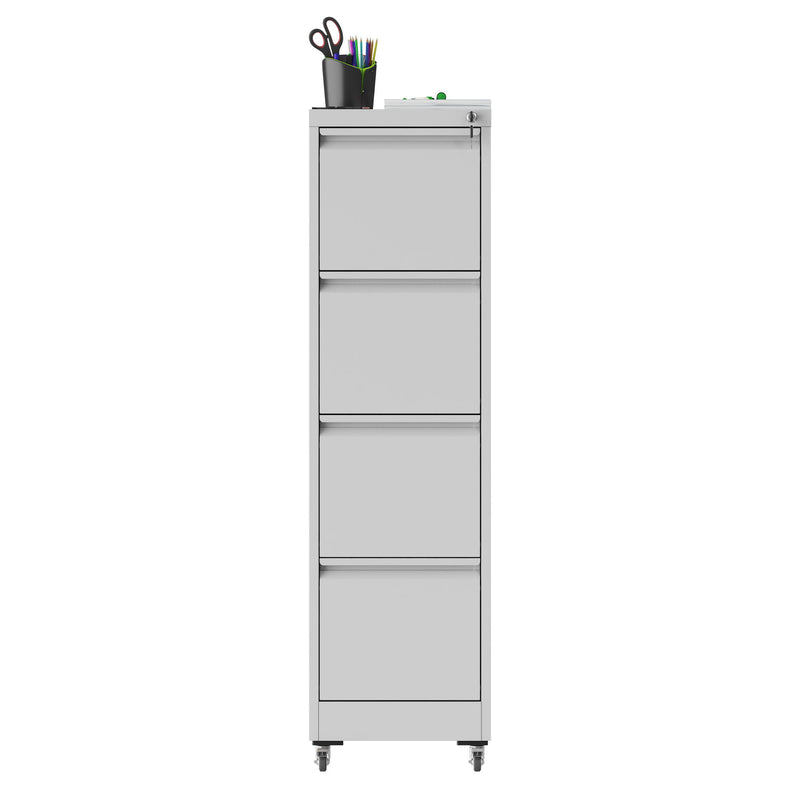 Drawer Metal Locking Vertical File Cabinet With Wheels Heavy Duty Lockable Storage