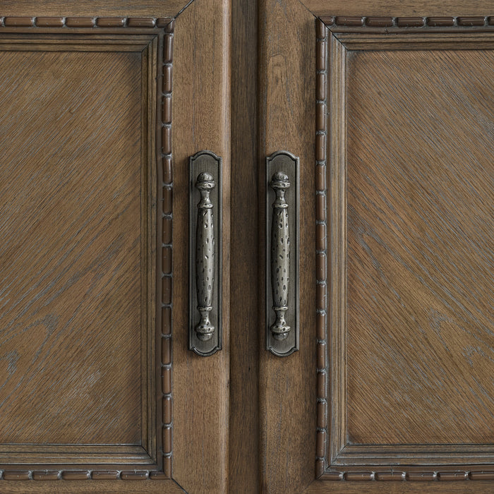 Madison Park Server and Hutch with LED in Walnut