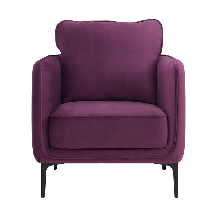 Rae Chair in Lavish 152 Purple Velvet
