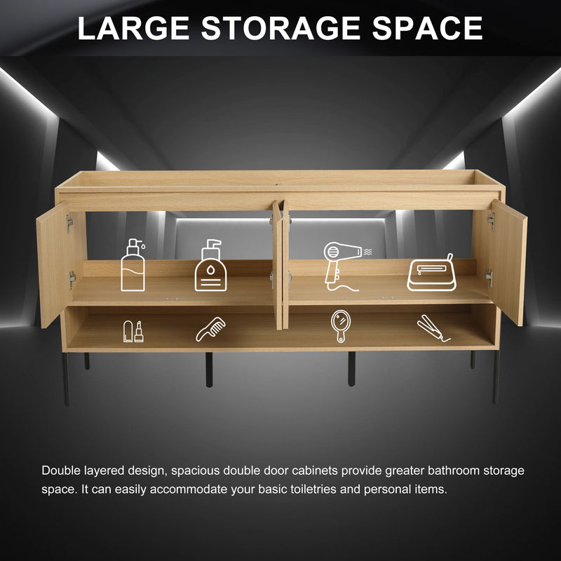 Freestanding Bathroom Vanity & Soft Close Cabinet Doors