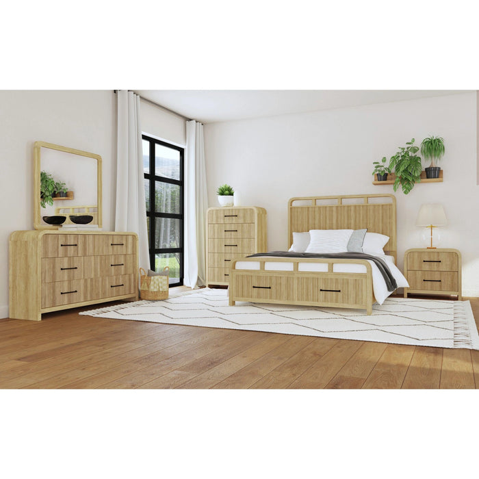 Ridgemont 2-Drawer Nightstand with USB in Natural