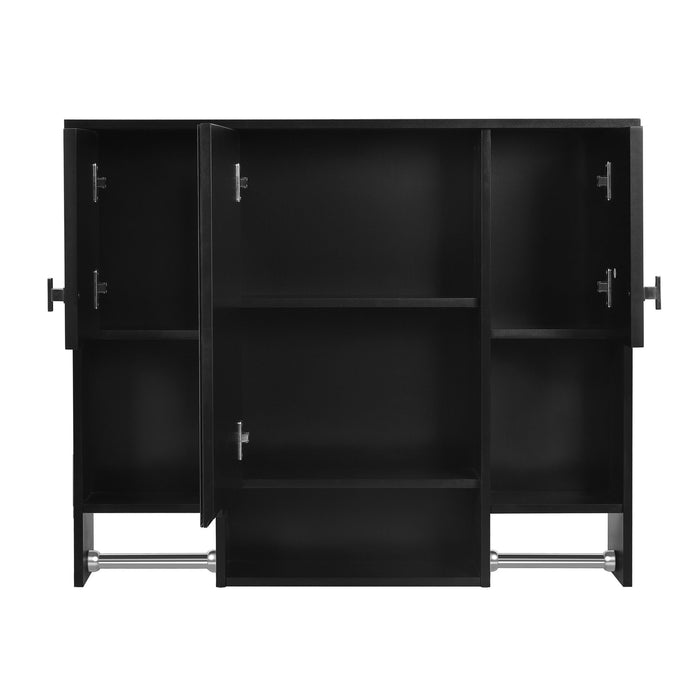 Wall Mounted Bathroom Storage Cabinet With Mirror, Medicine Cabinet With Towel Bar