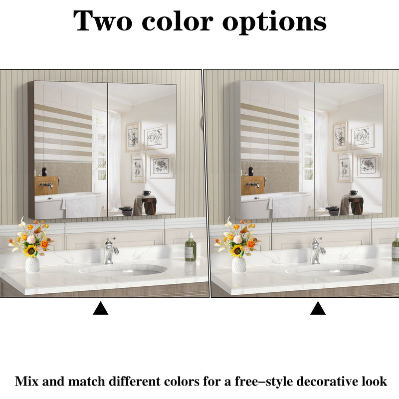 Medicine Cabinet, Wall Mounted Bathroom Mirror With Storage