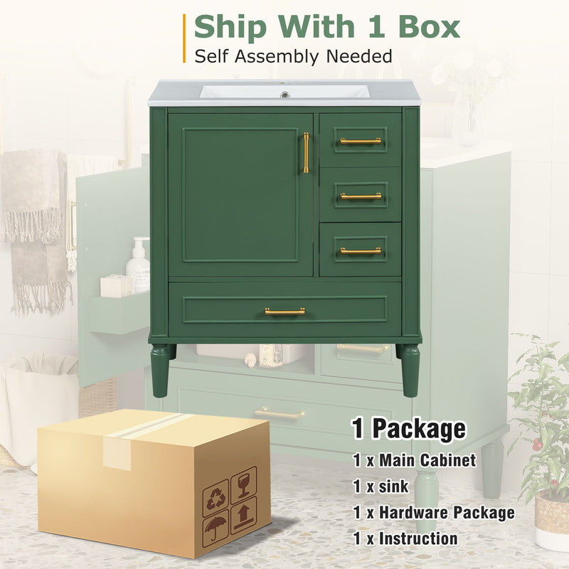 Traditional Bathroom Vanity Set With Soft Close Doors