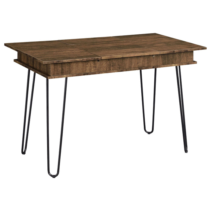 Writing Desk With 4 Hidden Storages - Brown