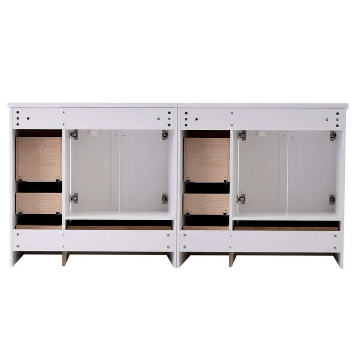 Shaker Free Standing Bathroom Vanity Cabinet & Sink, Soft Close Drawers, Soft Close Doors