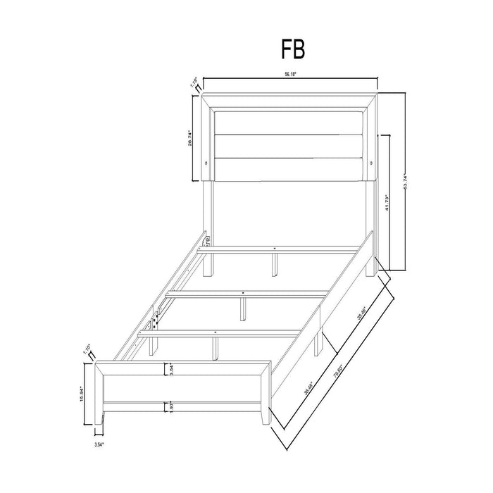 Omoda - 5 Pieces Bedroom Set With LED