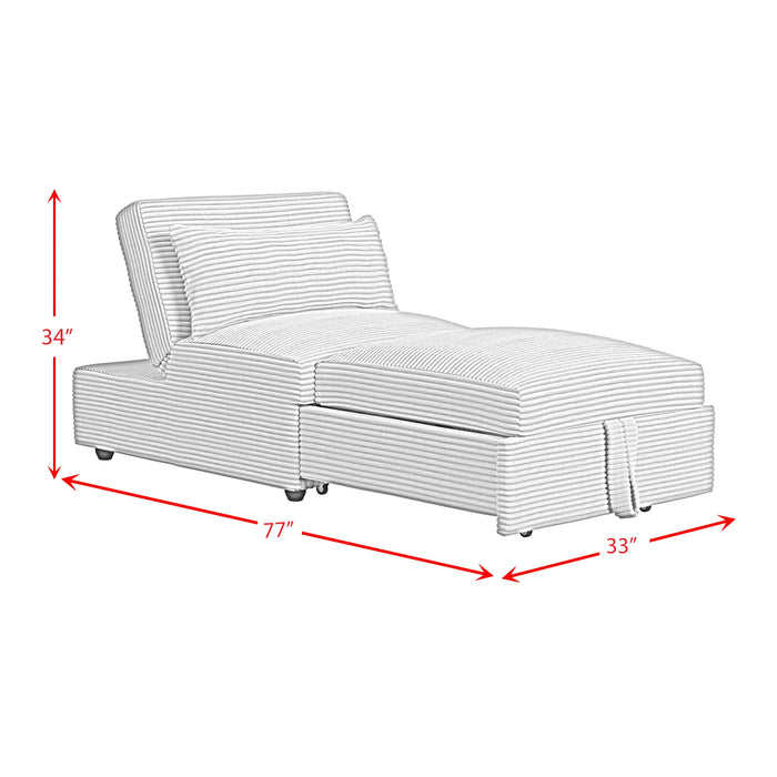 Pluto Chair with kidney pillow, Klik Klak and Pop up in Coronado Grey