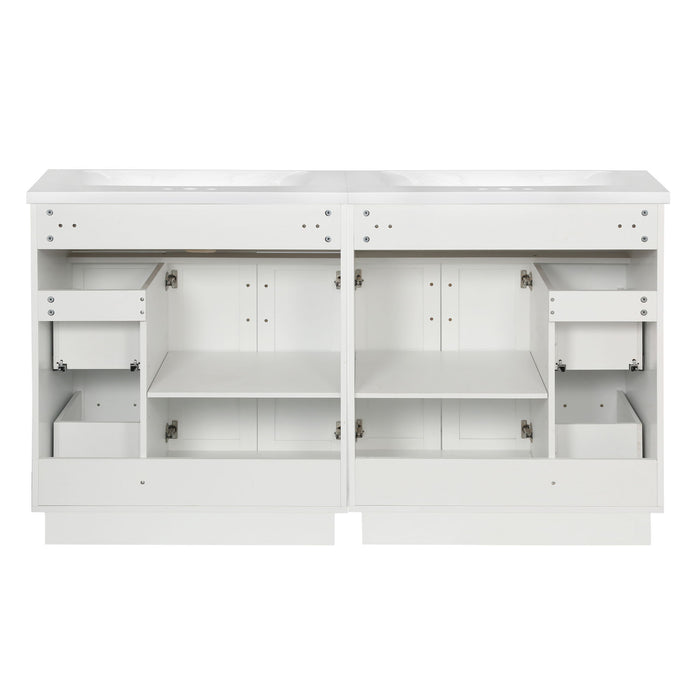 Bathroom Vanity With 2 Doors, 2 Drawers, Adjustable Shelf, Hidden Slides & Soft Close Hinges