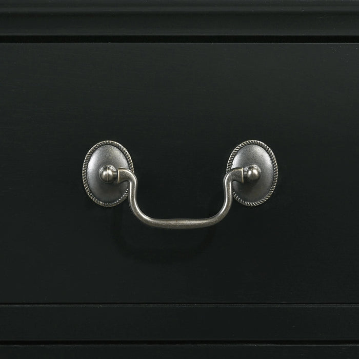 Elements International Louis Philippe Nightstand in Black