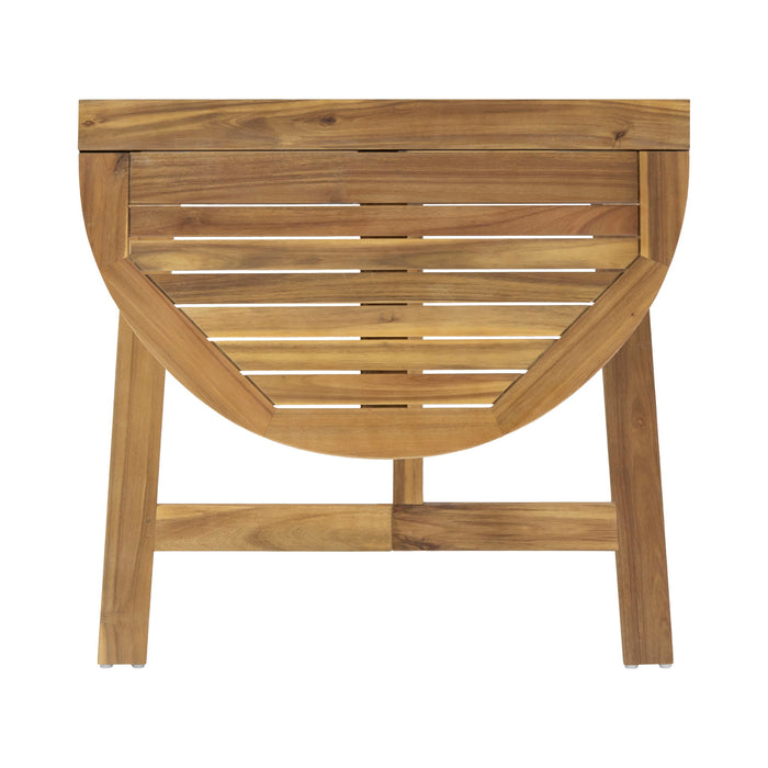 Outdoor 3 Piece Half Round Folding Bistro Set