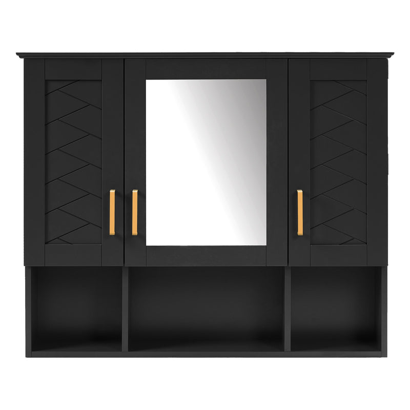 Modern Wall Mounted Medicine Cabinet With Adjustable Shelves, Soft Close Doors, High Define Mirror
