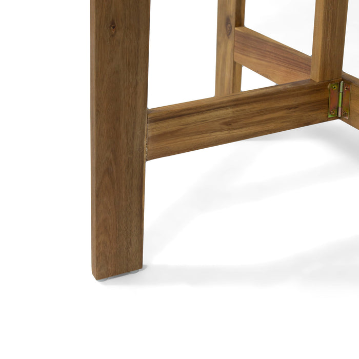 Outdoor Half Round Folding Acacia Wood Bistro Table