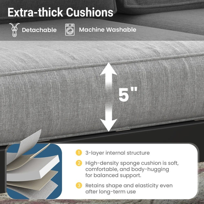 All-Weather Patio Sofa & Cushions, 3 Seat Outdoor Couch