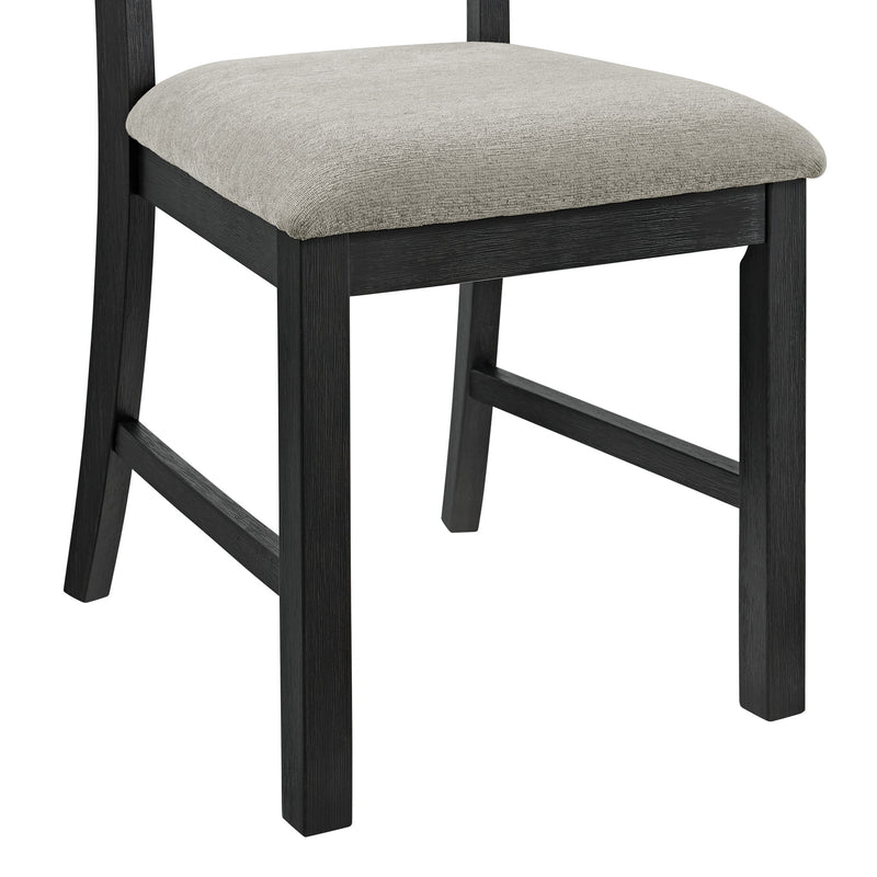 Garcia - 3 Piece Dining Set (Round Drop Leaf Table And 2 Chairs) - Black