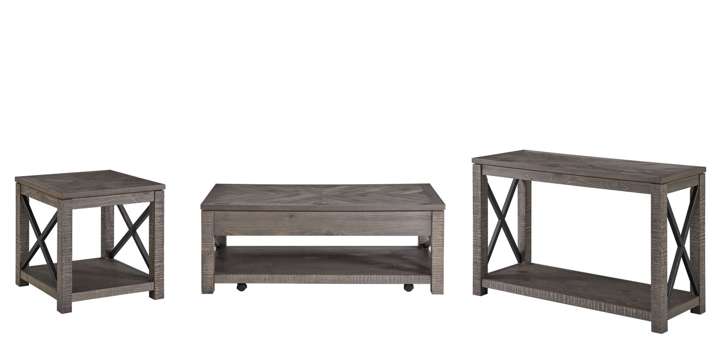 Dexter - 3 Piece Table Set (Sofa, End, Coffee Tables) - Brown