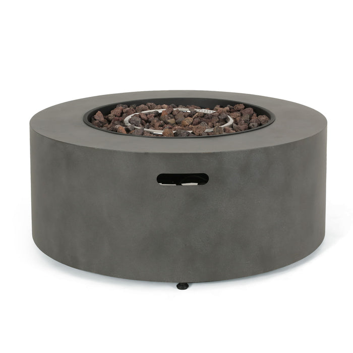 Round Iron Fire Pit With 40, 000 Btu
