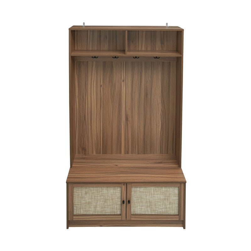 Modern Storage Closet For Bedroom, Entryway, Or Living Room - Walnut