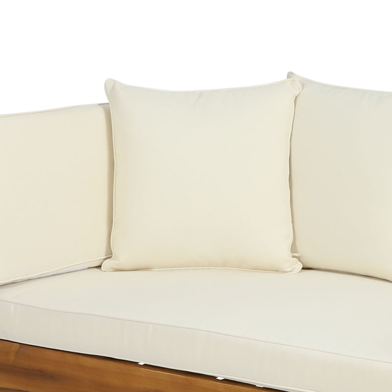 Outdoor Acacia Wood Expandable Daybed With Cushions