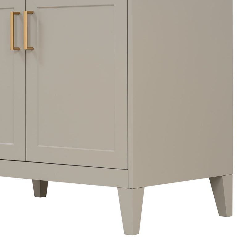 Bathroom Vanity With Sink Top, Adjustable Shelf, Door Organizers