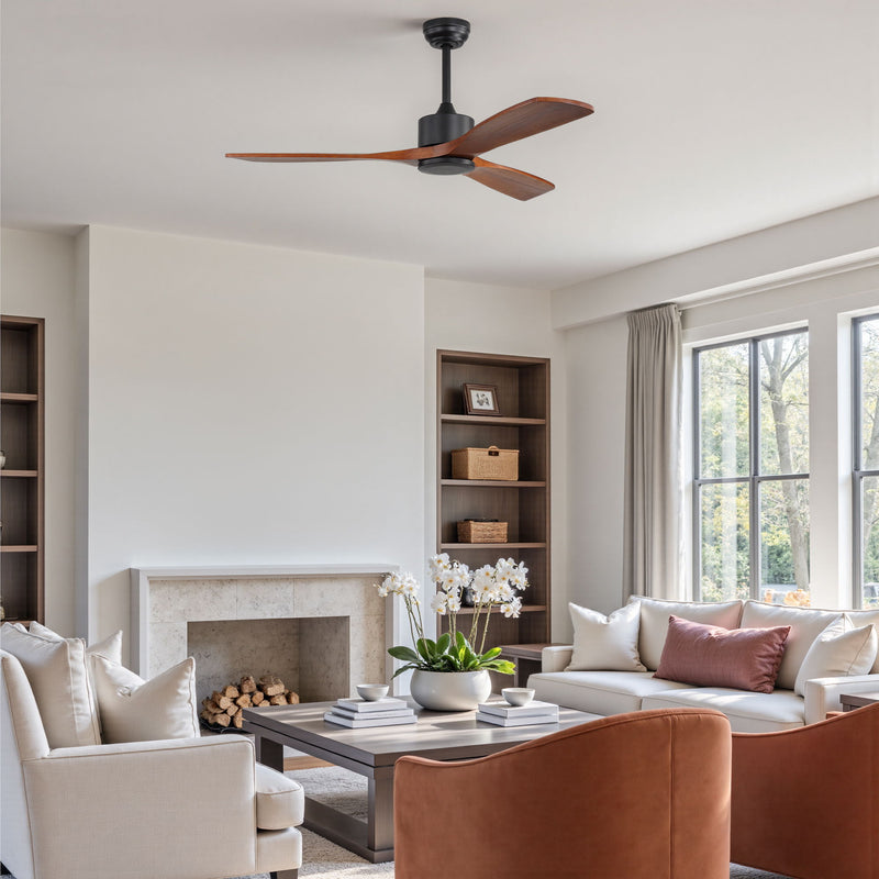 42" Ceiling Fan With DC Reversible Motor, 3 Blades, Timer Function