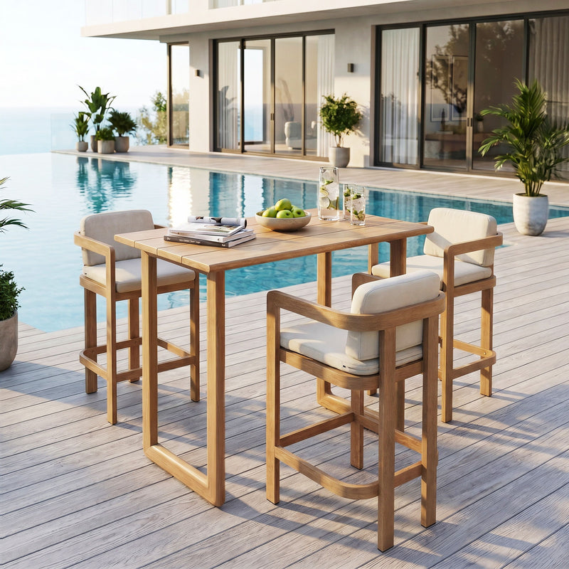 Outdoor Patio Bar Table - Natural