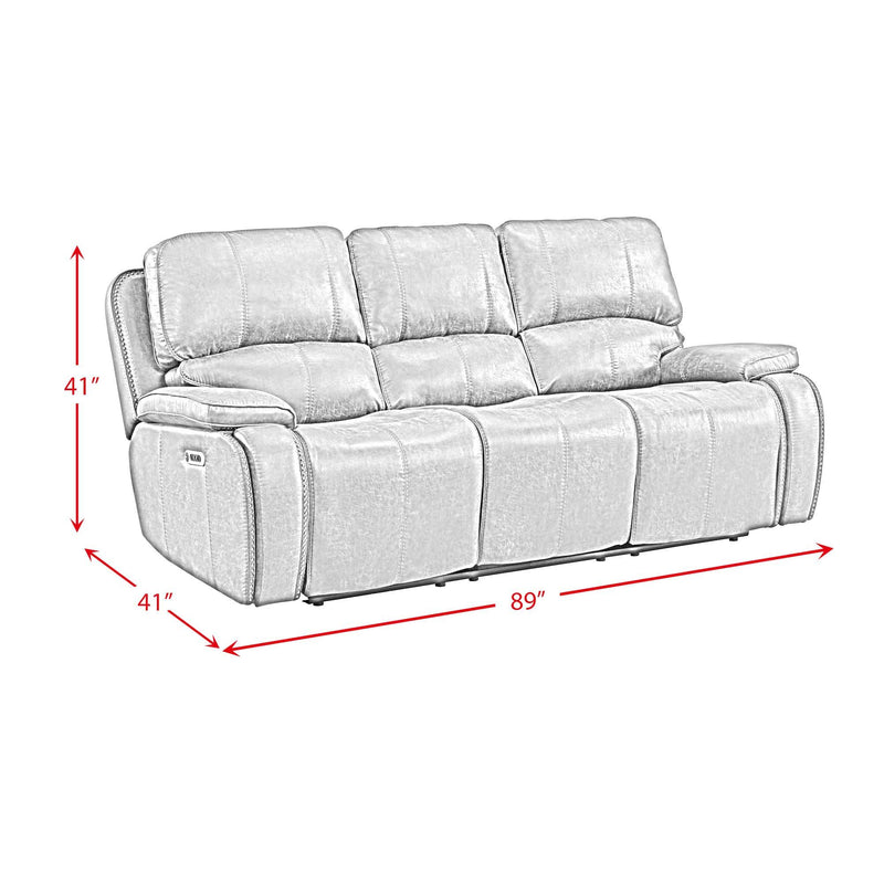 Atlantis - Power Motion Sofa With Power Motion Head Recliner - Heritage Brown