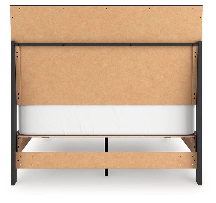 Danziar - Full Panel Bed With Low Footboard - Black