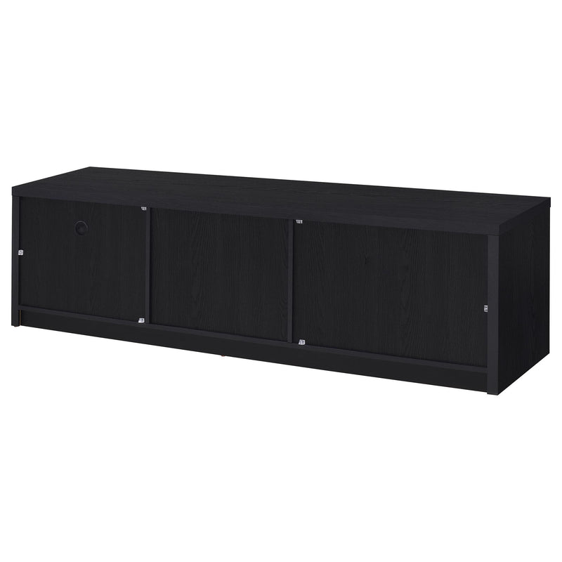 Ian - 2 Door TV Stand Media Console With Storage - Black