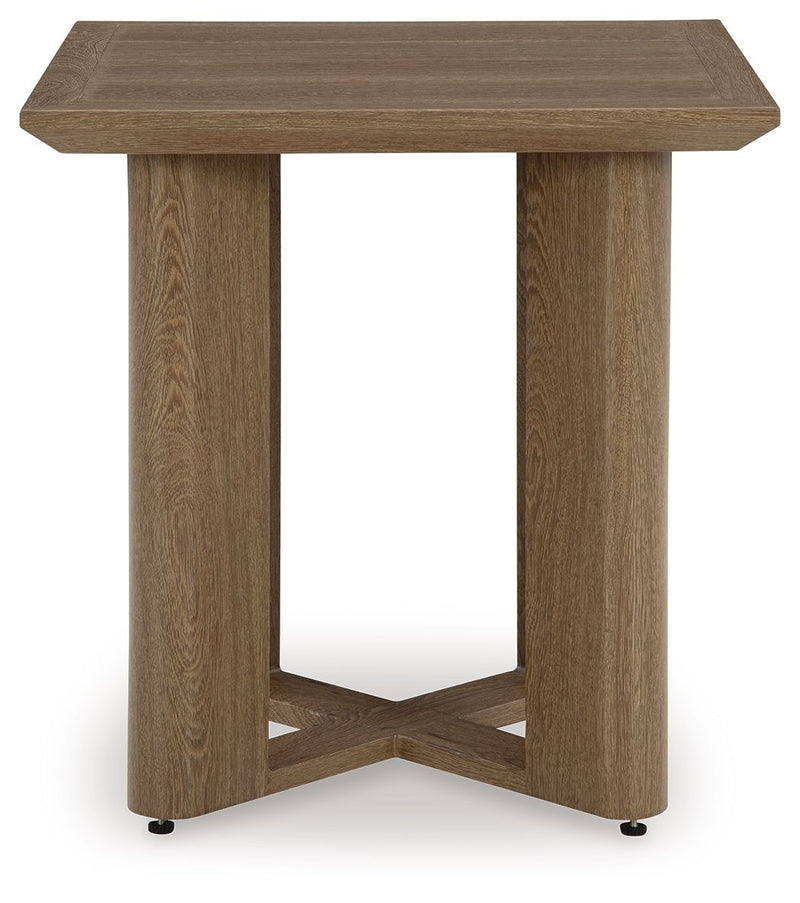 Serene Bay - Square End Table - Dark Brown