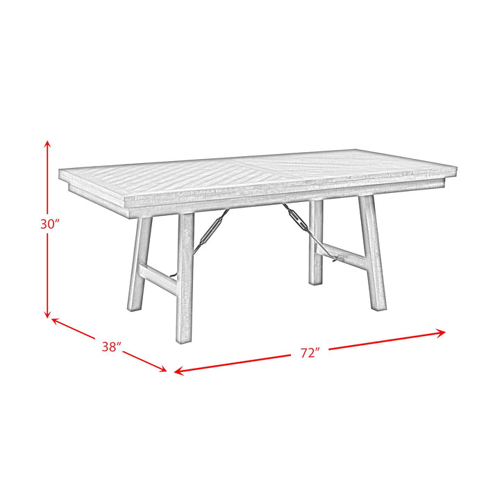 Jax 6PC Dining Set (72"" Table + 4 Chairs + Bench) in Cherry