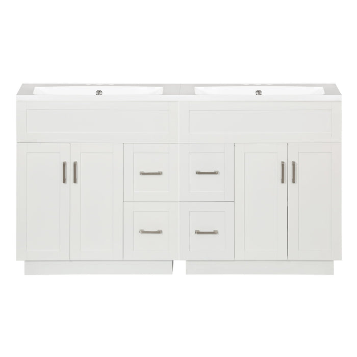 Bathroom Vanity With 2 Doors, 2 Drawers, Adjustable Shelf, Hidden Slides & Soft Close Hinges