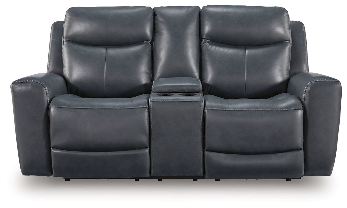 Bexhurst - Power Reclining Loveseat With Console / Adjustable Headrest