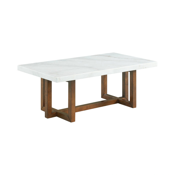 Morris 2PC Occasional Marble Table Set in White
