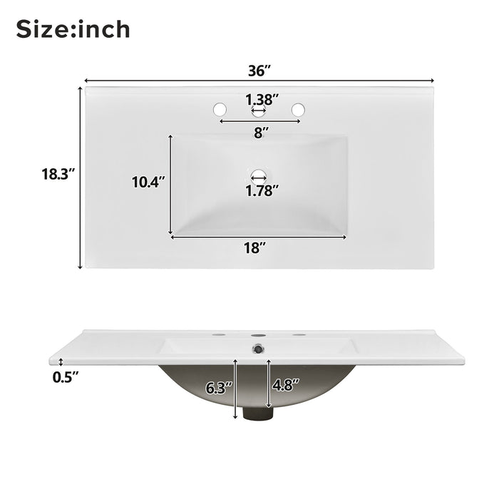 Traditional Bathroom Vanity With Soft Close Doors And Drawers