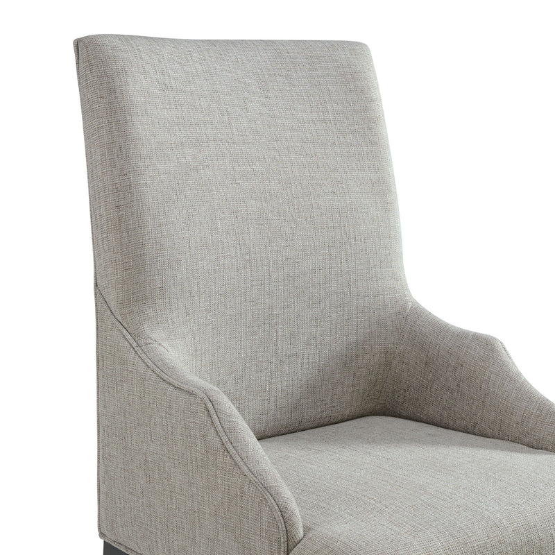 Montrose - Fabric Dining Host Chair (Set of 2) - Espresso / Light Gray