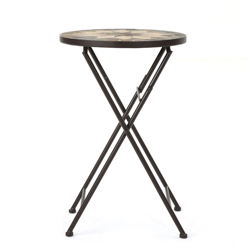 Silvester - End Table - Beige / Black