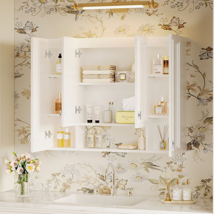 Wall Mounted Bathroom Cabinet With 5 Adjustable Shelves