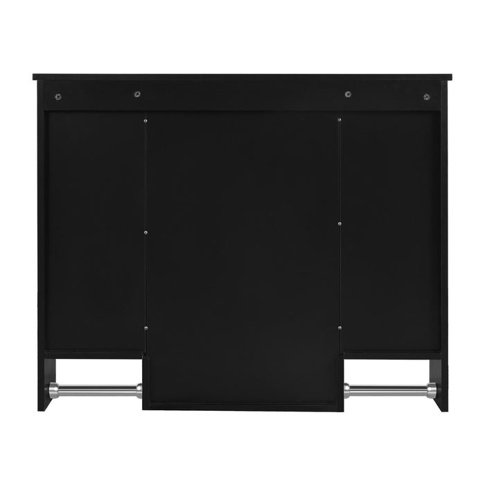 Wall Mounted Bathroom Storage Cabinet With Mirror, Medicine Cabinet With Towel Bar