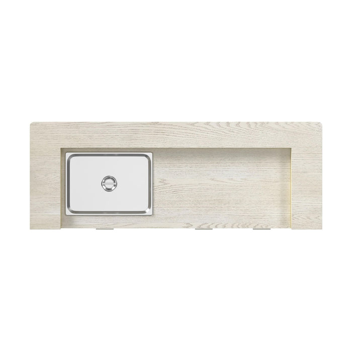 Cambrie - Bar Table With LED - Off-White And Natural