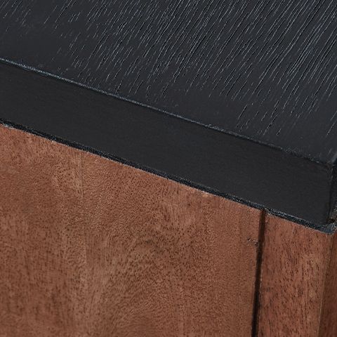 Kallari - Chair Side End Table - Warm Brown / Black
