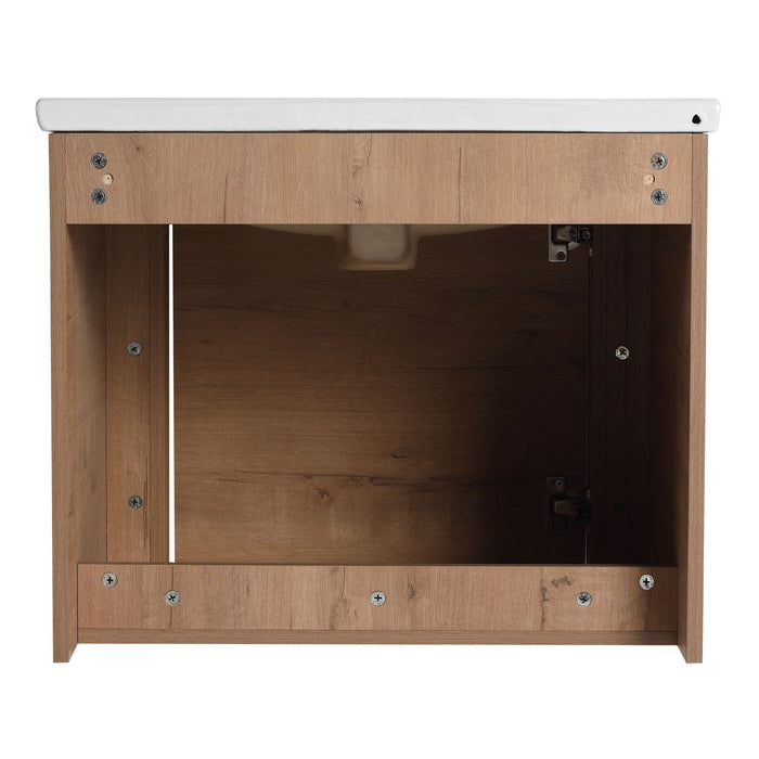 Wall Mounted Bathroom Vanity With Sink & 1 Soft Close Door