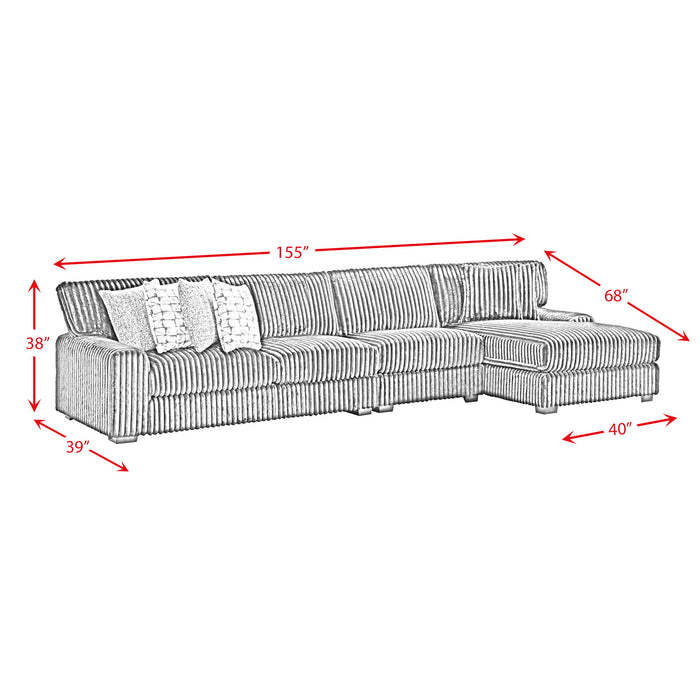 Nightfall - Sectional Set With 2 Pillows