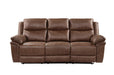 Ryland Sofa W/Dual Recliner- Brown