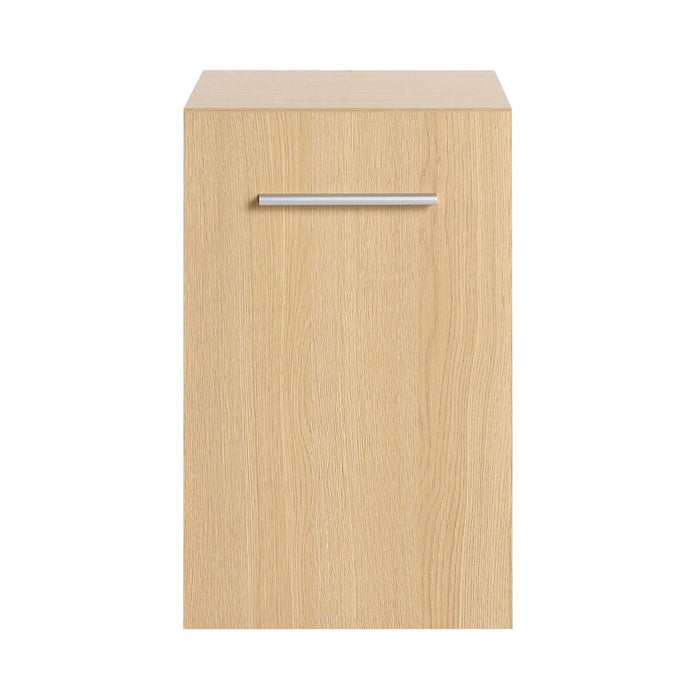Floating Bathroom Vanity Single Door Base Cabinet, Wall Mounted Storage - Light Oak